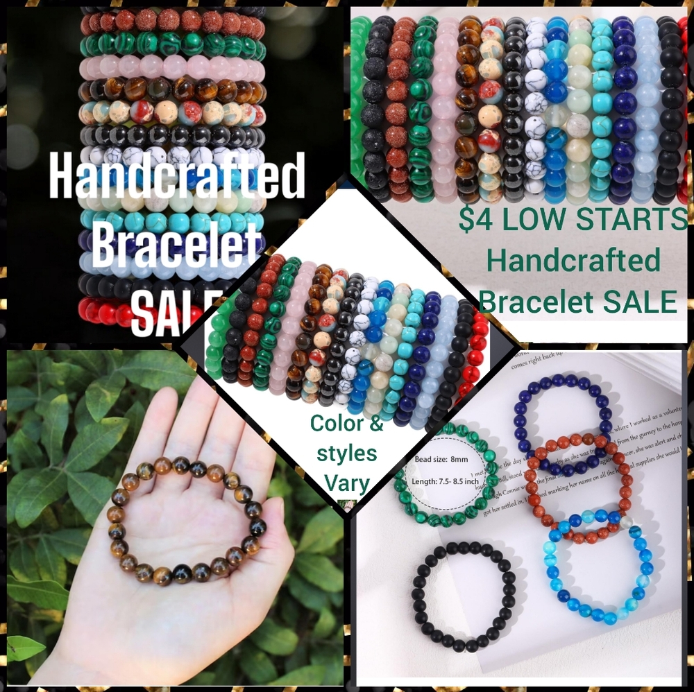One Bracelet I Size 8mm & up I Natural Stone I Beads & Stretchable Band